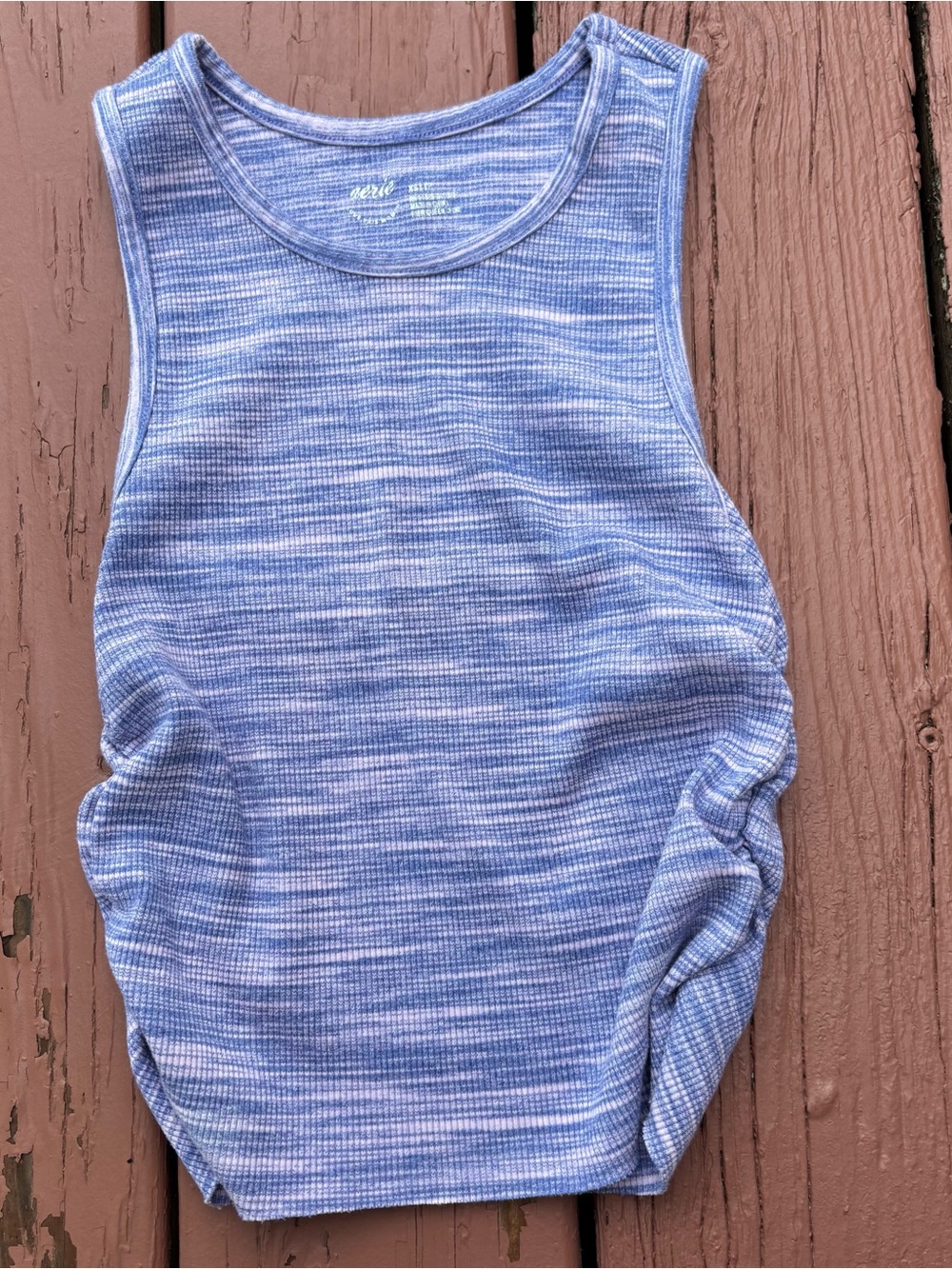 Aerie Purple Ruched XS Tank Top